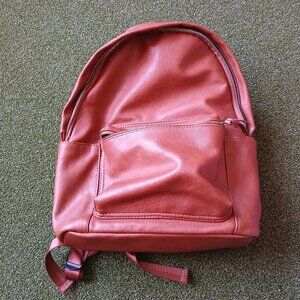 Sonoma Goods For Life Fashionable Brown Faux Leather Small Backpack EUC